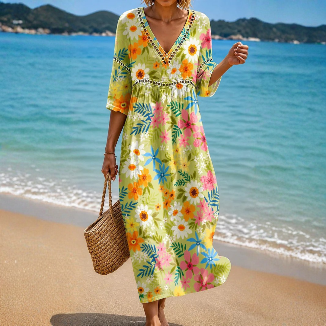Bianca - Beautiful Floral Midi Dress Signature
