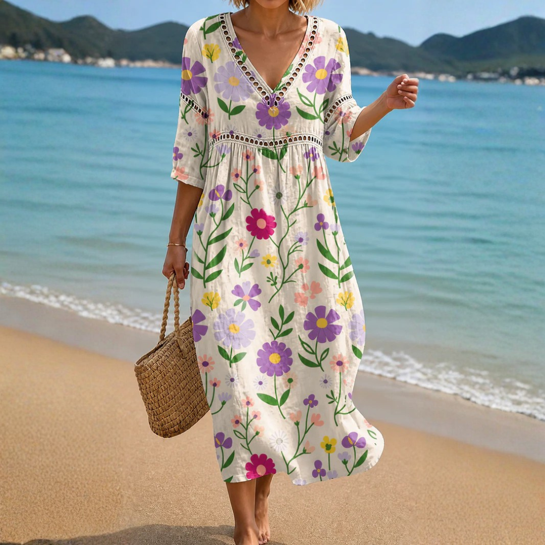 Capri - Breezy Floral Midi Dress